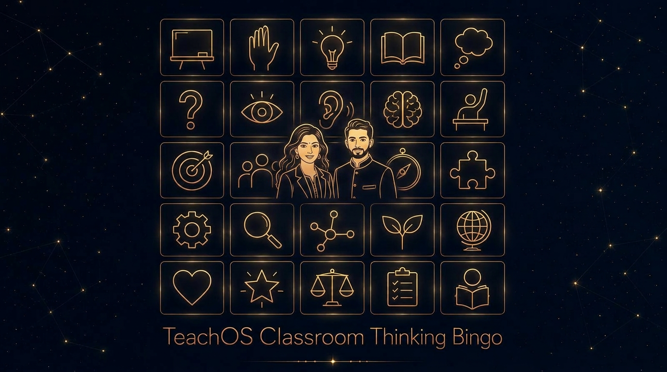 TeachOS Classroom Thinking Bingo
