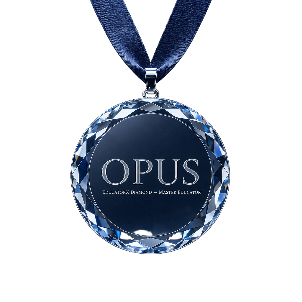 OPUS Award medallion, EducatorX Diamond